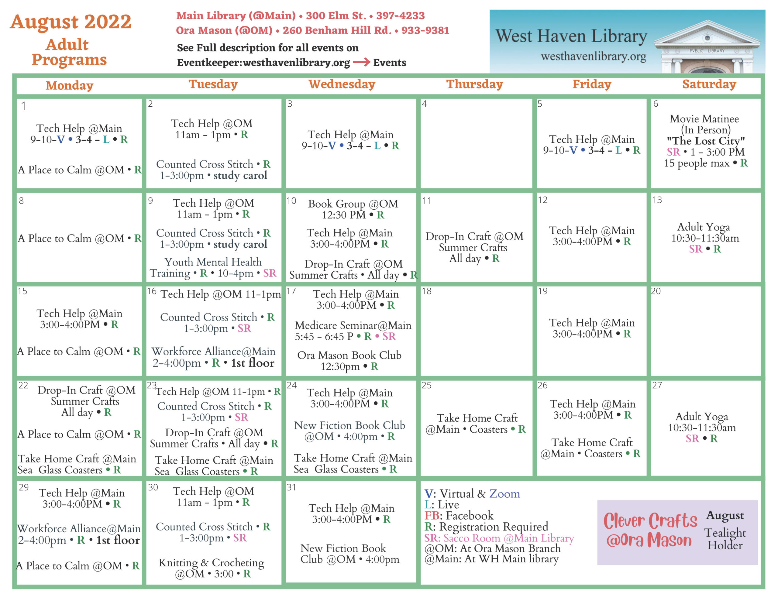 08 August Adult 2022 | West Haven Public Library